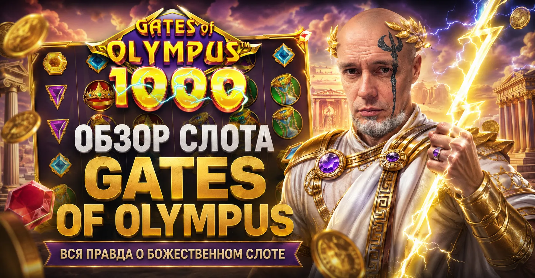 Слот Gates of Olympus от Pragmatic Play с Зевсом, множителями и бонусной игрой на фриспины.