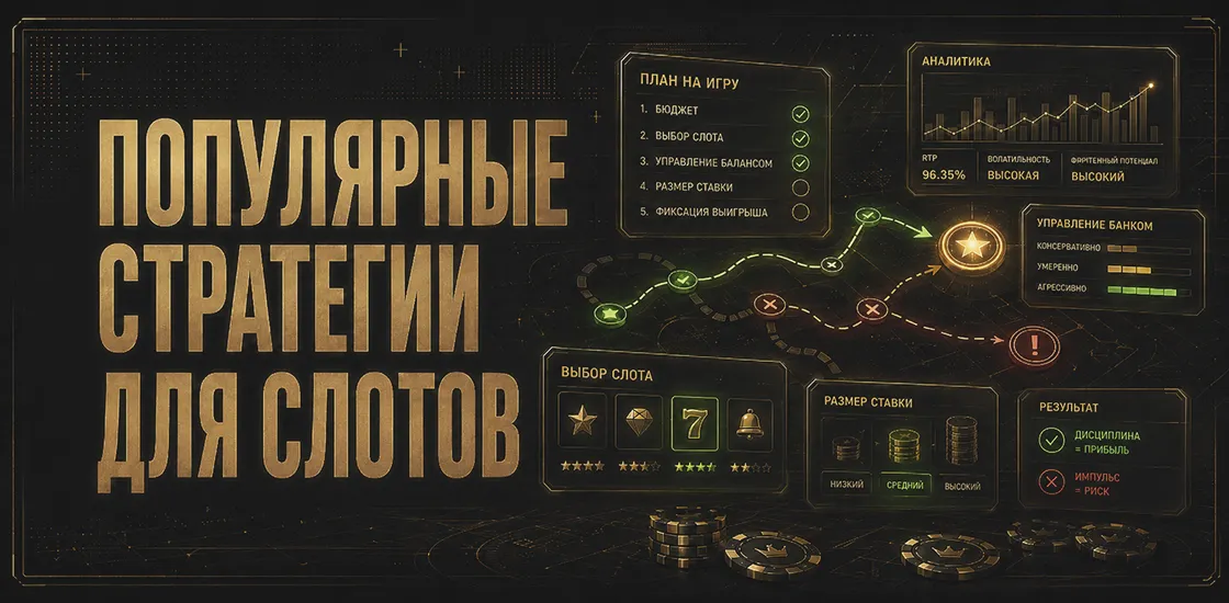 Пять популярных стратегий ставок для игры в слотах.