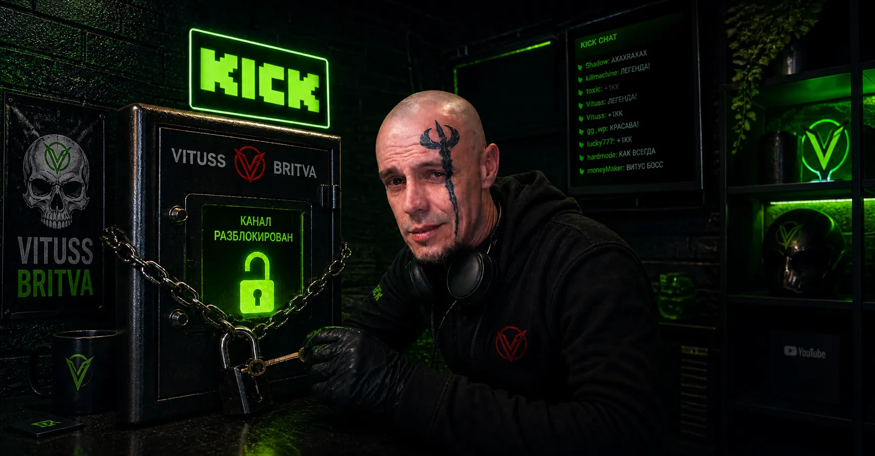 Витус Бритва — бан на Kick, апрель–май 2026, хроника блокировок
