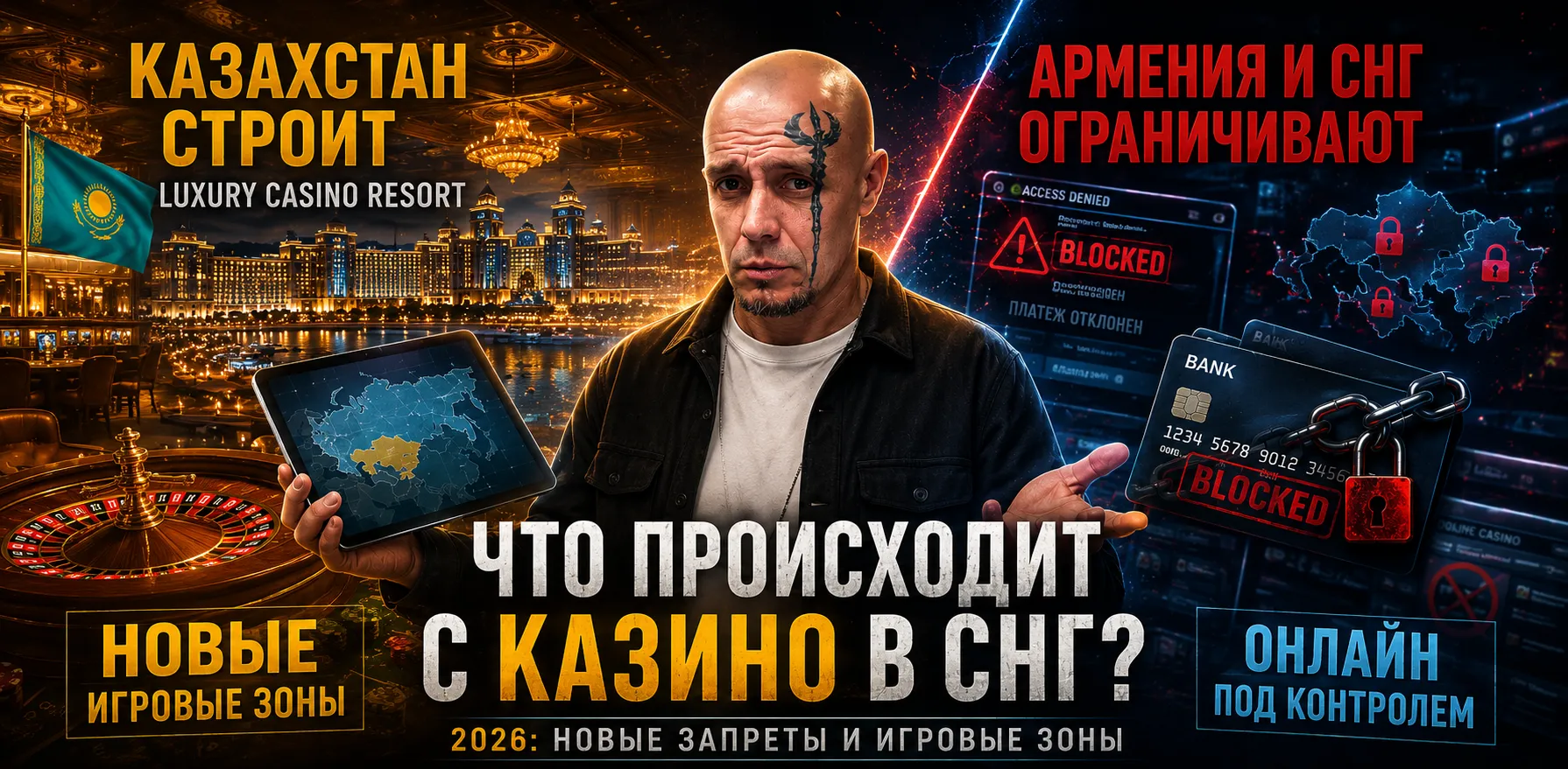 Гемблинг в СНГ 2026 — Казахстан открывает казино, Армения ограничивает онлайн