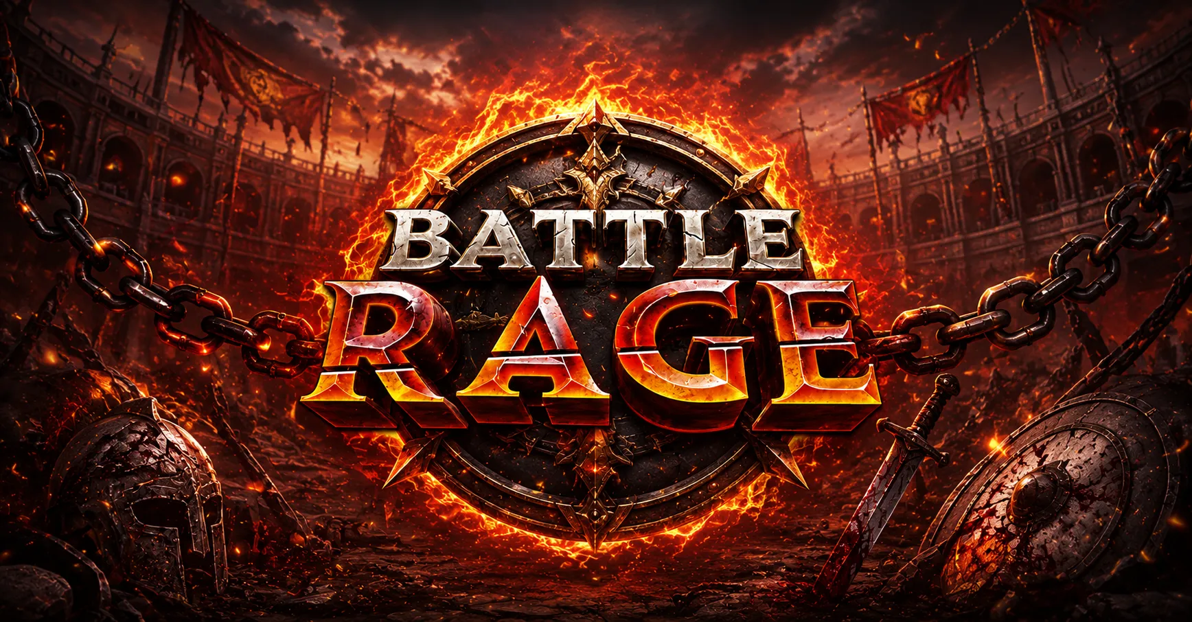Бонусная игра Battle Rage с каскадными выигрышами, множителями и фриспинами в слоте TrueLab Games.