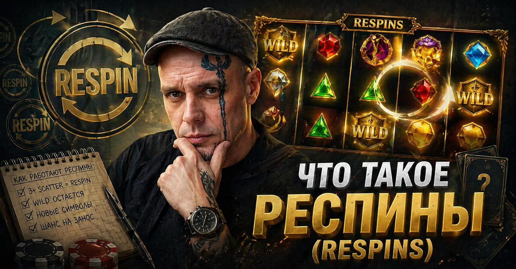 Механика стики-респинов в бонусном раунде игрового автомата