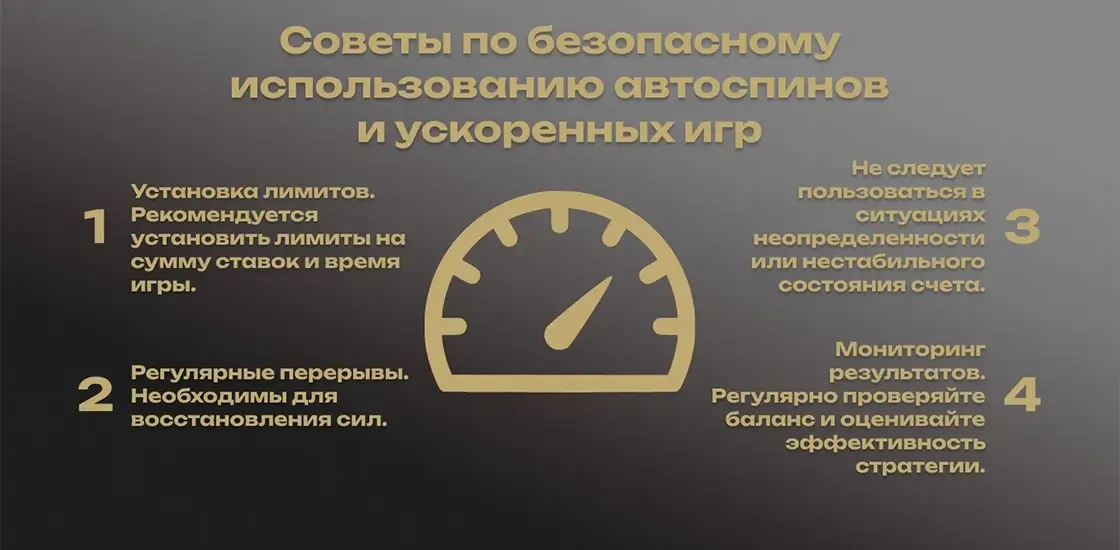 Автоматическая игра и ускоренное вращение барабанов в казино.