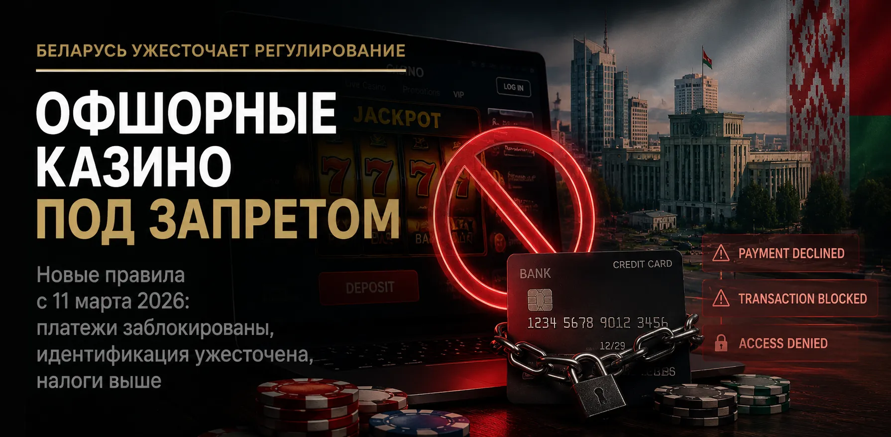 Запрет онлайн-казино в Беларуси 2026 — новые правила для игроков